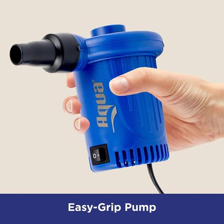 Aqua 12V DC Electric Air Pump with 3 Nozzles, Blue