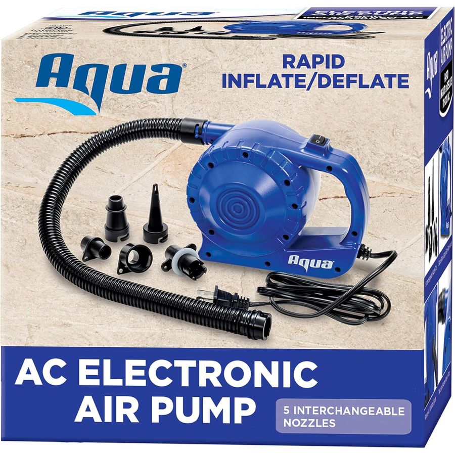 Aqua AC Electric Air Pump, 110v, 5 Nozzles, Blue — view 2