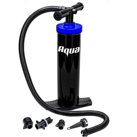 Aqua Dual-Action Hand Pump with 4 Nozzles, Black