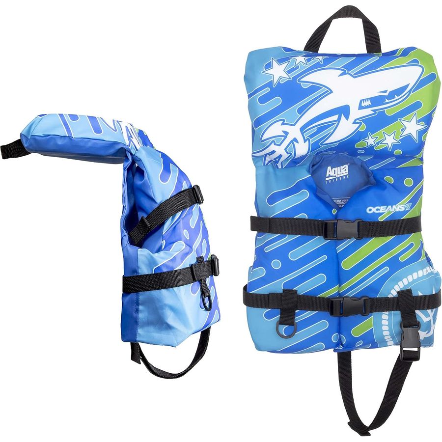 Aqua Oceans 7 Infant Life Jacket, Under 30 lb, Blue/White — view 3