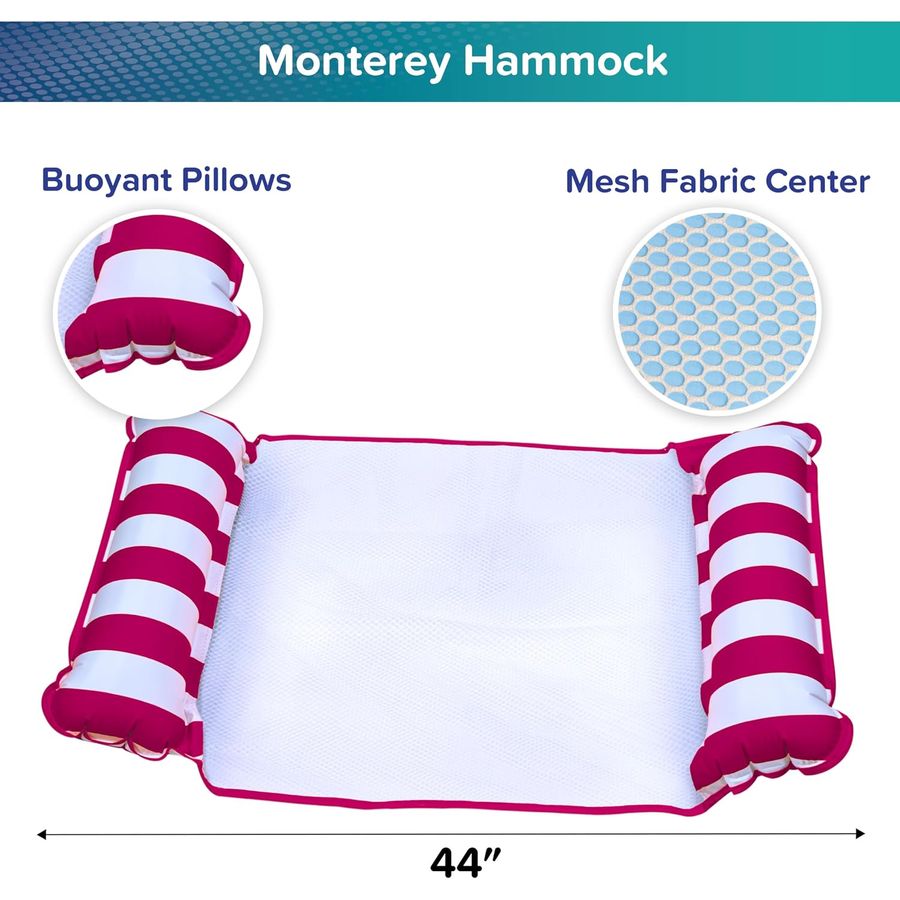 Aqua Original 4-in-1 Monterey Hammock Pool Float, Burgundy — view 6