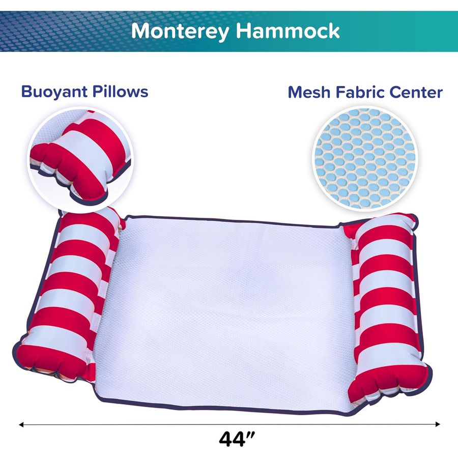 Aqua Original 4-in-1 Monterey Hammock Pool Float, Pink — view 3