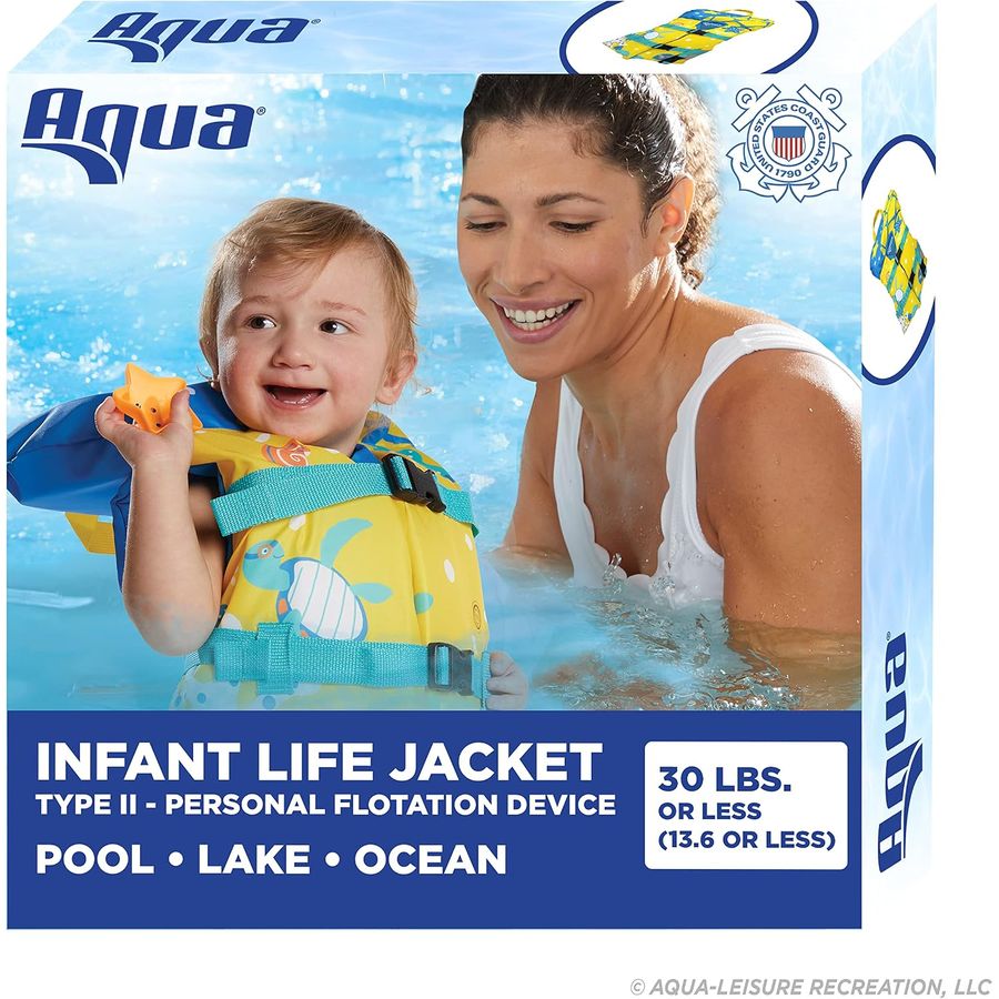 Aqua Type II Infant Life Jacket, Seafoam Blue — view 2