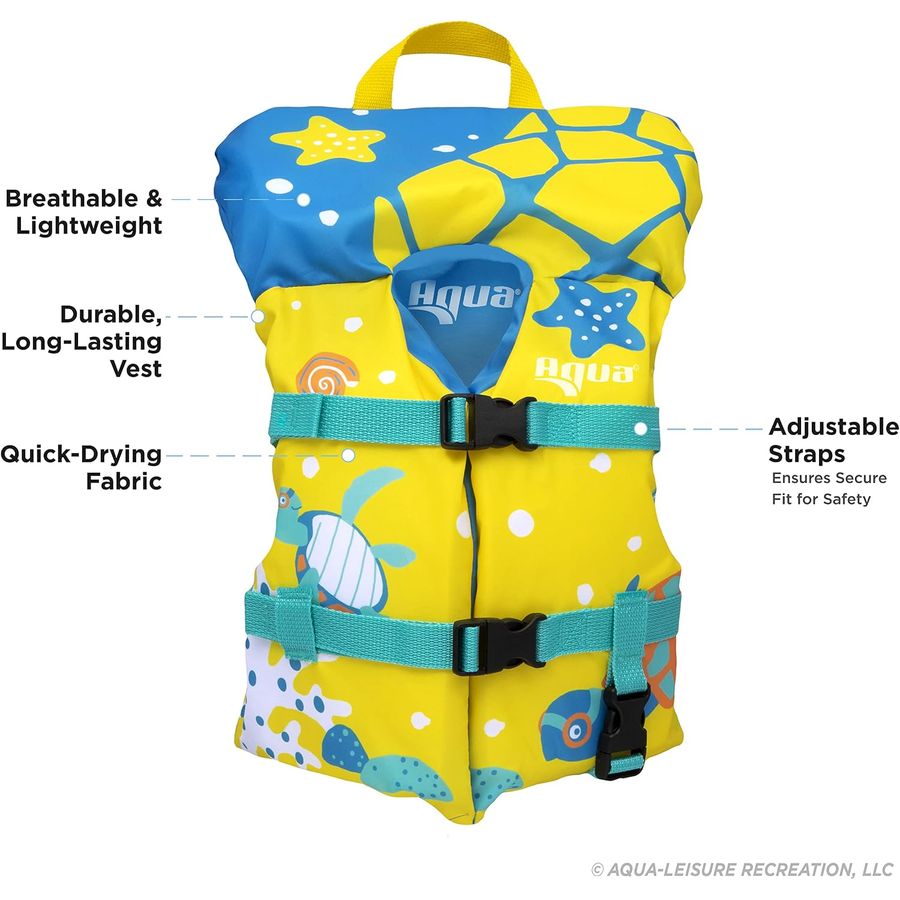 Aqua Type II Infant Life Jacket, Seafoam Blue — view 3