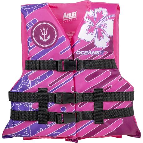 Oceans 7 Type III Youth Life Jacket, Pink/Berry