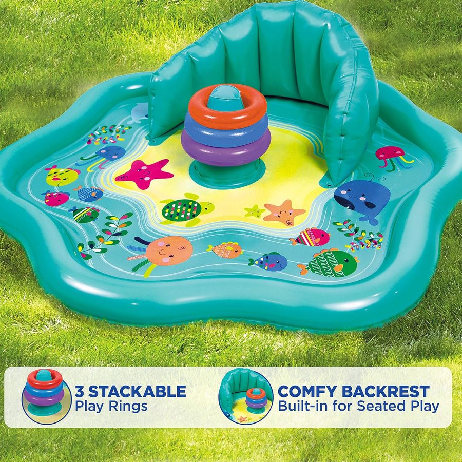 SwimSchool Baby Splash Play Mat with Adjustable Canopy — view 2