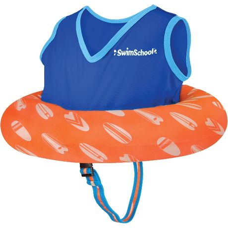 SwimSchool Deluxe Swim Trainer Toddler Vest, Berry/Blue