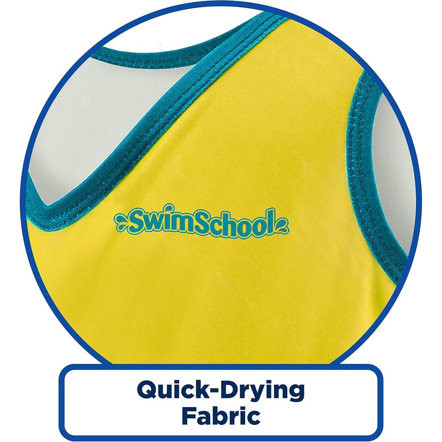 SwimSchool Deluxe Swim Trainer Toddler Vest Floatie, Yellow — view 5