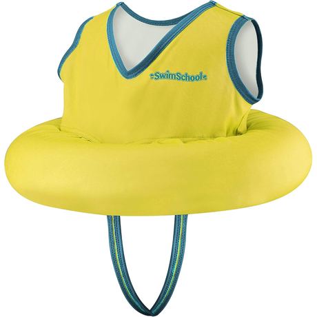 SwimSchool Deluxe Swim Trainer Toddler Vest Floatie, Yellow
