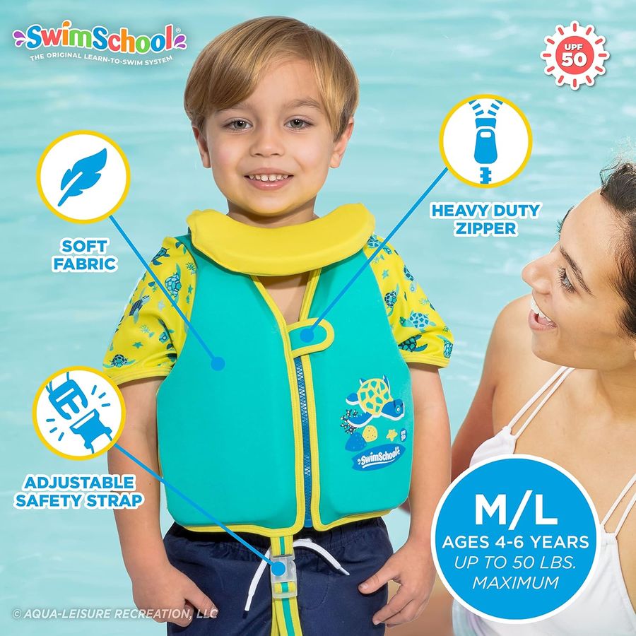SwimSchool Easy On & Off Swim Trainer Vest, Small/Medium & Medium/Large — view 5