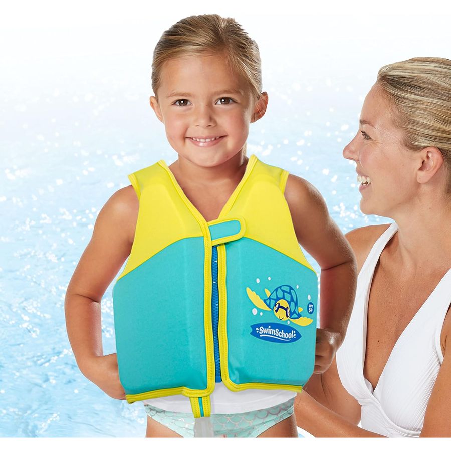 SwimSchool Flex-Form Swim Trainer Vest, M/L, Seafoam Blue — view 6
