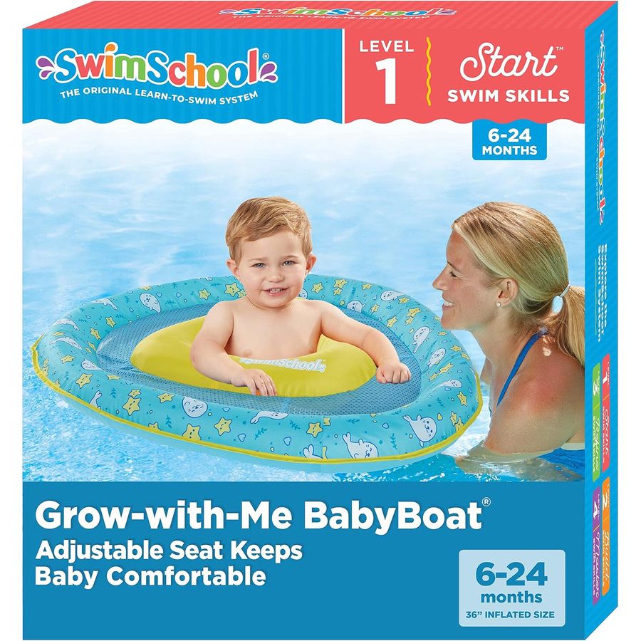 SwimSchool Lil' Otter Baby Pool Float, Blue — view 2