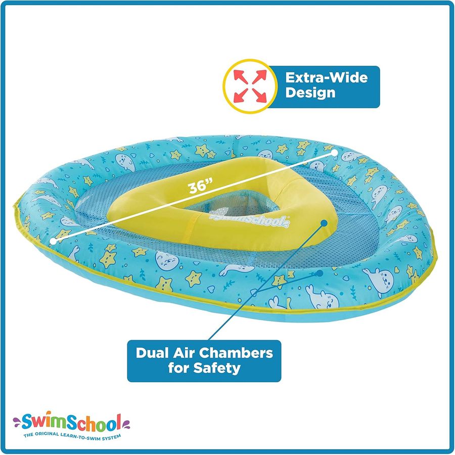 SwimSchool Lil' Otter Baby Pool Float, Blue — view 3