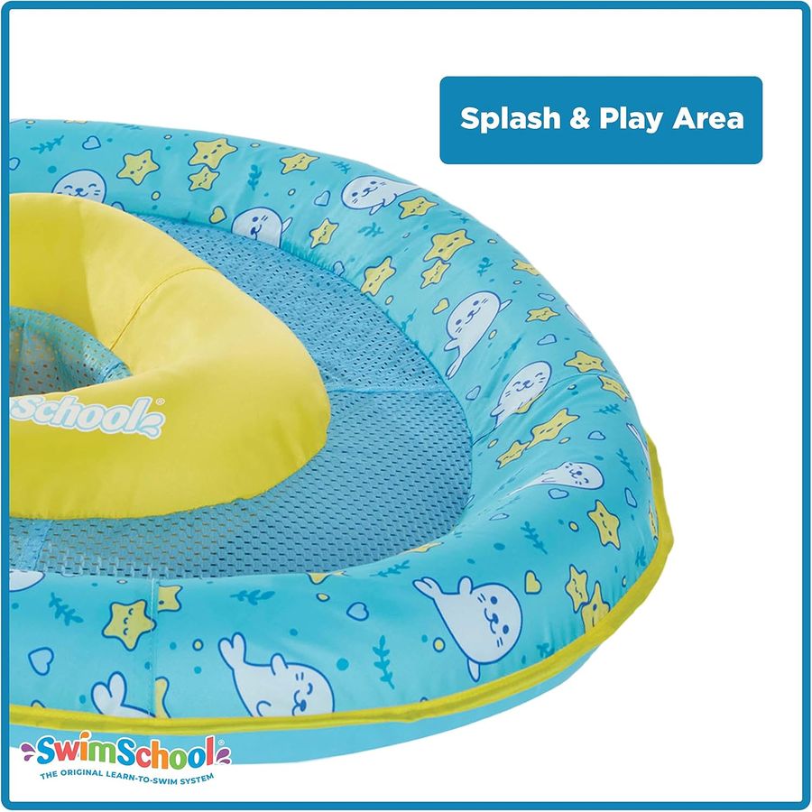 SwimSchool Lil' Otter Baby Pool Float, Blue — view 5