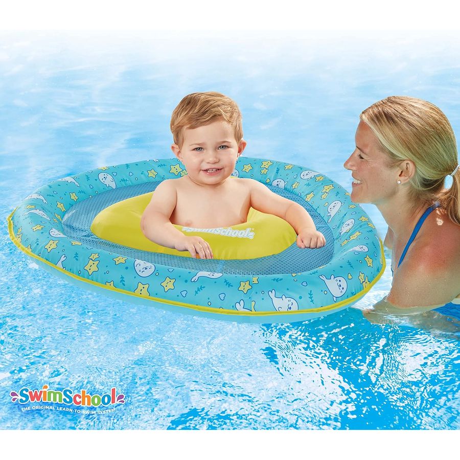 SwimSchool Lil' Otter Baby Pool Float, Blue