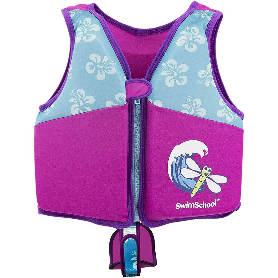 SwimSchool New & Improved Swim Trainer Vest, Medium/Large, Pink/Aqua