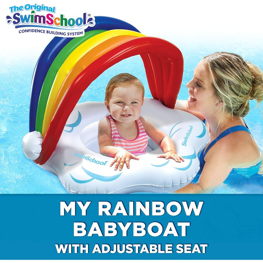 SwimSchool Rainbow Baby's First Pool Float with Adjustable Seat — view 2