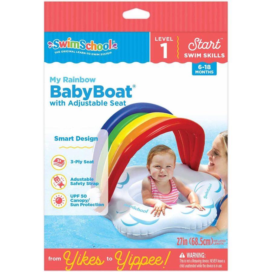SwimSchool Rainbow Baby's First Pool Float with Adjustable Seat — view 4